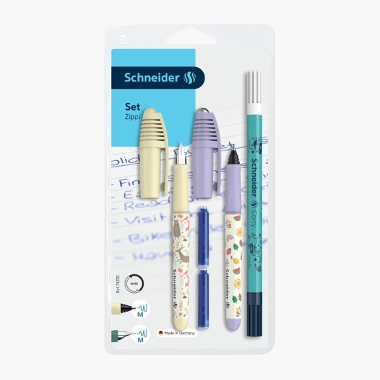Set stilou + roller Zippi + pic Corry + 2 rezerve/blister vanilie