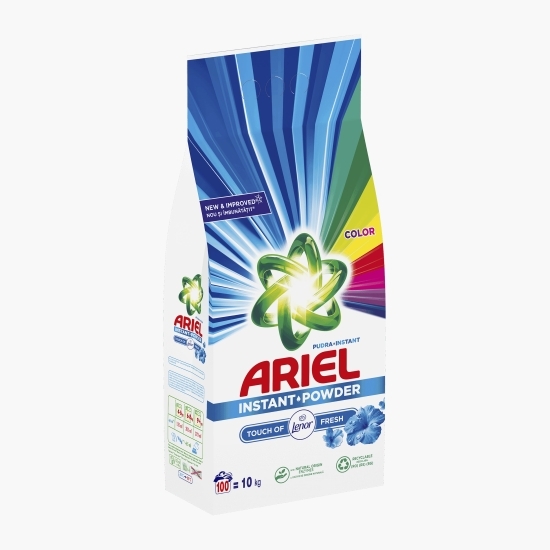 Detergent de rufe pudră automat Touch of Lenor color 100 spălări, 10kg