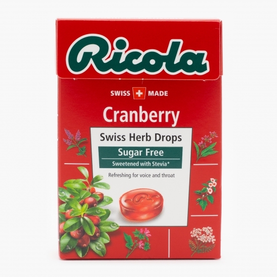 Dropsuri din plante Cranberry fără zahăr adăugat 40g
