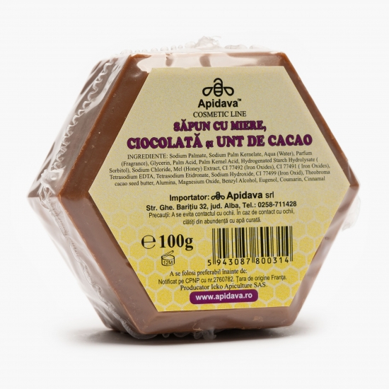 Săpun cu miere, ciocolată și unt de cacao 100g