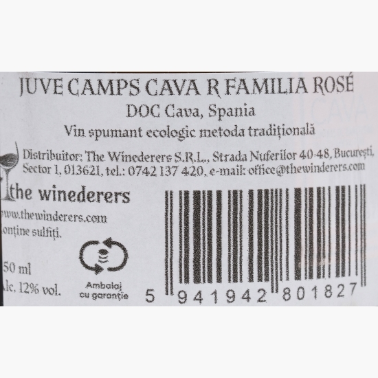 Vin spumant rose brut, Cava Reserva de la Familia, 12%, 0.75l