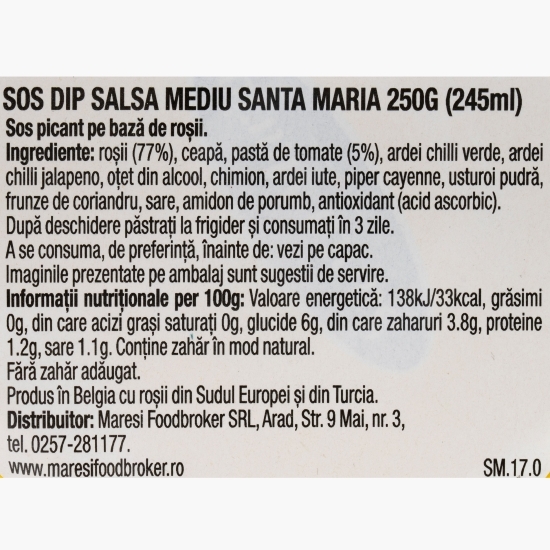 Sos DIP salsa mediu, fără zahăr adăugat 250g