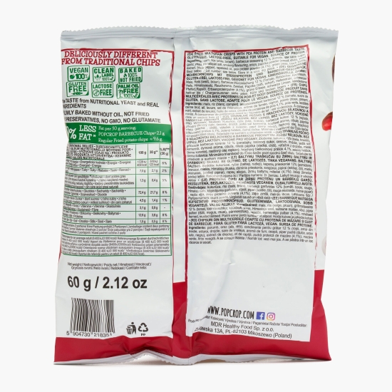 Chipsuri cu proteină de mazăre și aromă de barbecue, fără gluten 60g