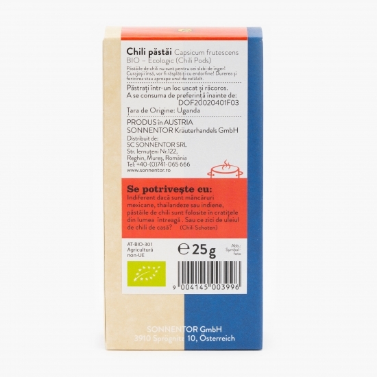 Chili întreg eco 25g