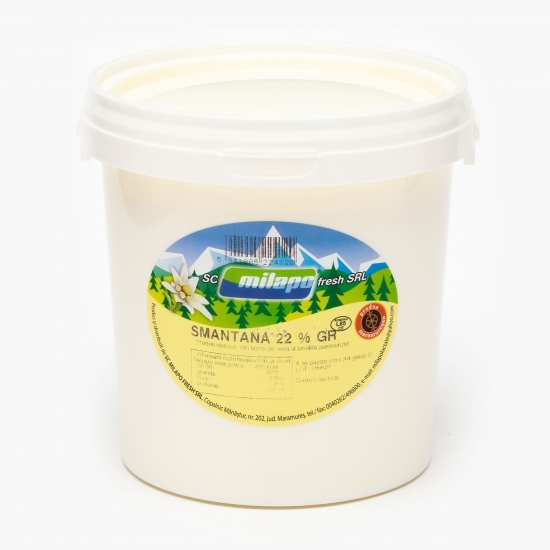 Smântână de vacă și bivoliță cu 22% grăsime 1kg