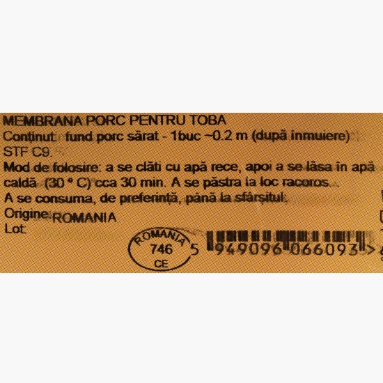 Membrană porc pentru tobă