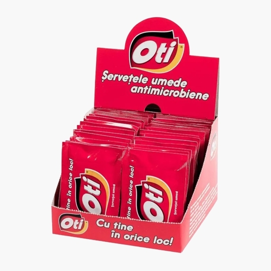 Șervețele umede antimicrobiene, ambalate individual, 30 buc