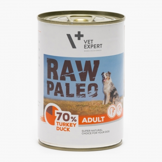 Hrană umedă pentru câini adulți, 400g, cu rață și curcan 