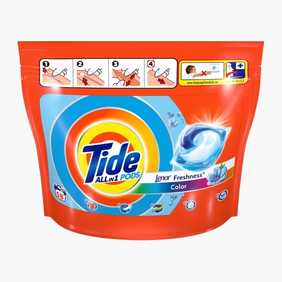 Detergent de rufe capsule All in One Touch of Lenor Color, 58 spălări