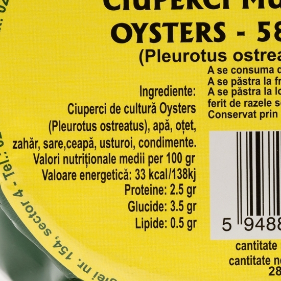 Ciuperci murate Oysters 580ml