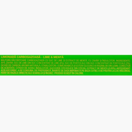 Limonadă carbogazoasă cu lime & mentă 330ml