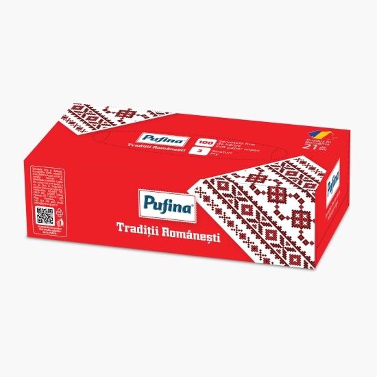 Șervețele faciale 3 straturi, 100 buc
