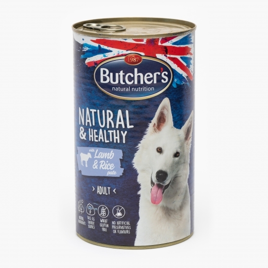 Hrană umedă pentru câini adult, 1.2kg, Natural&Healthy miel și orez