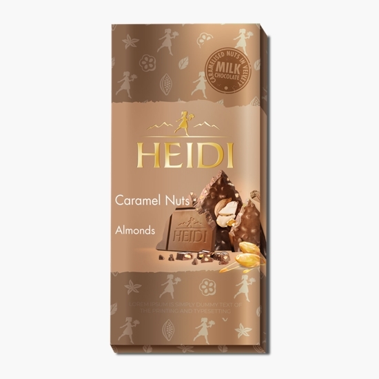 Ciocolată cu lapte și migdale caramelizate 80g