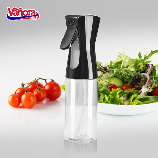 Sticlă cu pulverizator pentru ulei/oțet, alb/negru 200ml