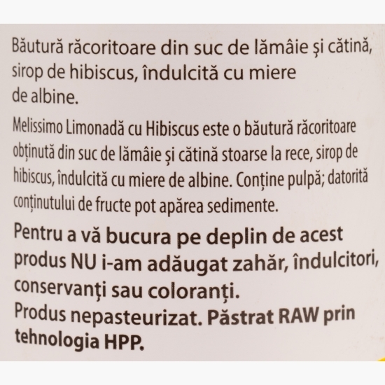 Limonadă cu hibiscus, cătină și miere, 0.4l