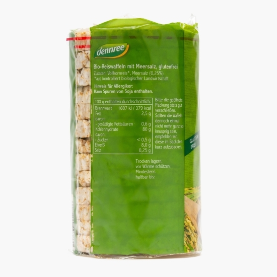 Rondele din orez expandat eco, cu sare, fără gluten, 100g