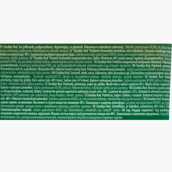 Brânză Irish Cheddar Red (roșu) felii 150g