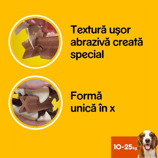 Batoane dentare pentru câini de talie medie, 180g, DentaStix cu eucalipt