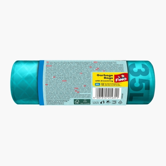 Saci menajeri parfumați, cu șnur, 35l, 12 buc