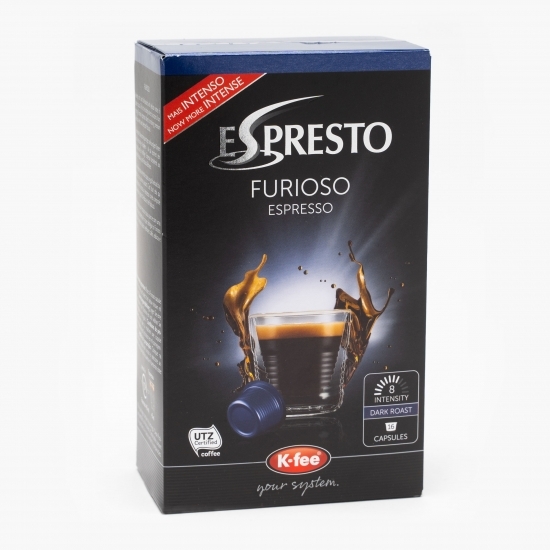 Capsule cafea Furioso Espresso 16 băuturi 124g