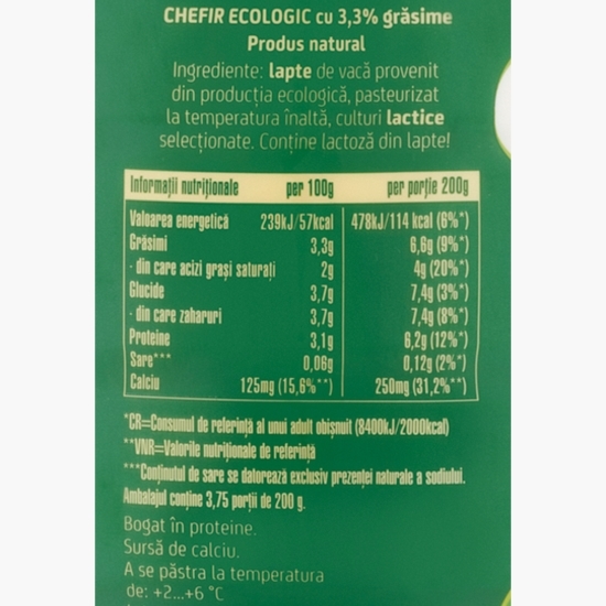 Chefir eco 3.3% grăsime 750g