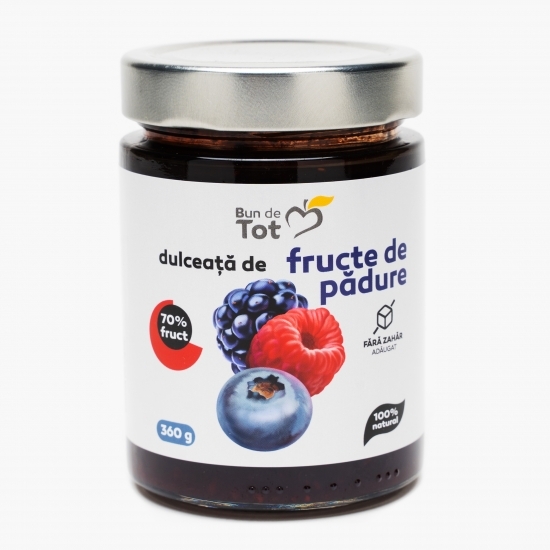 Dulceață de fructe de pădure, fără zahăr adăugat 360g
