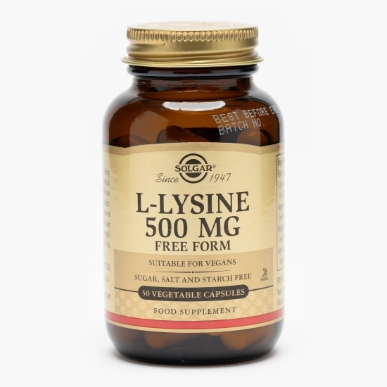 L-Lizină 500mg, 50 capsule vegetale