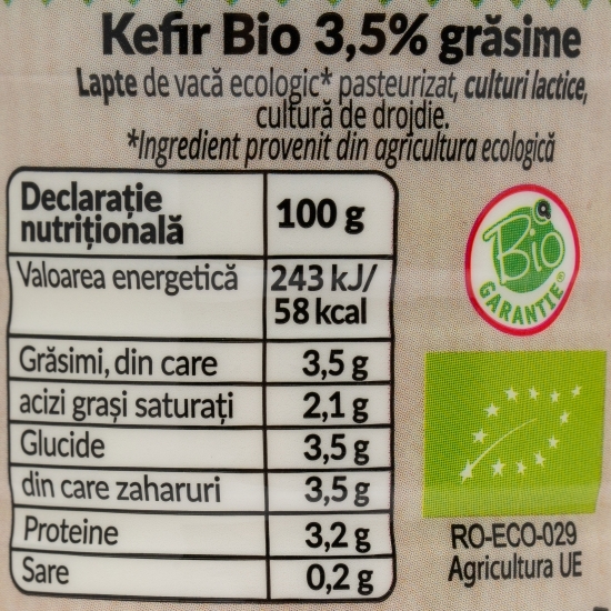 Kefir eco, 3.5% grăsime 330g
