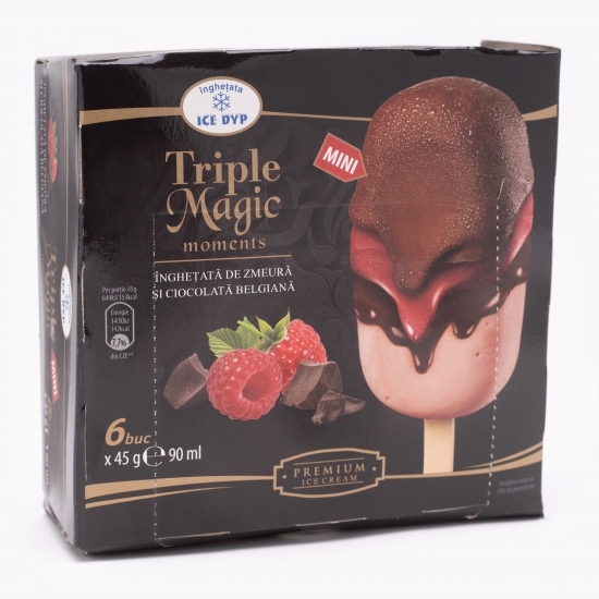 Mini înghețată cu zmeură și ciocolată belgiană 6x45g