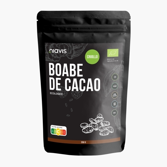 Boabe de cacao Criollo ecologice 250g