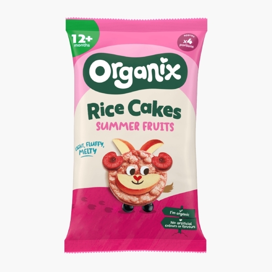 Rondele ecologice din orez cu fructe de vară 7+ luni 40g