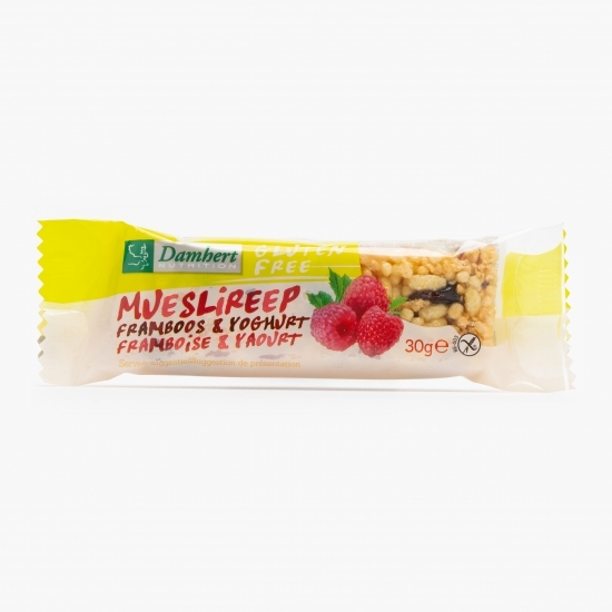 Baton musli zmeură și iaurt, fără gluten 30g