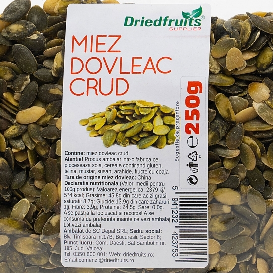 Miez dovleac crud 250g
