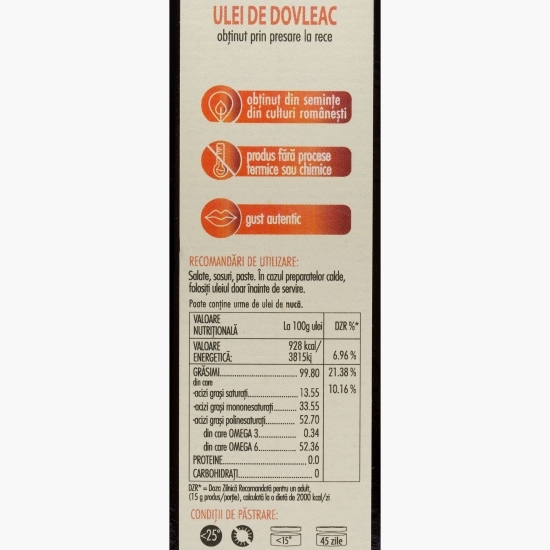 Ulei de dovleac, presat la rece 250ml