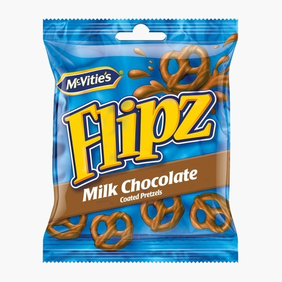 Covrigei glazurați cu aromă de ciocolată cu lapte Flipz 39g