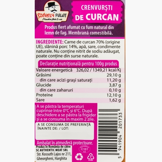 Crenvurști de curcan Fali 290g