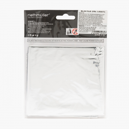 Balon folie cifra 0, 83 cm