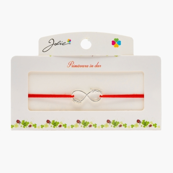 Mărțișor brățară cu nod dublu Infinit, model 7