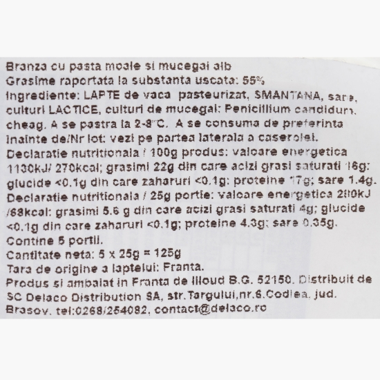 Brânză Brie mini 5x25g