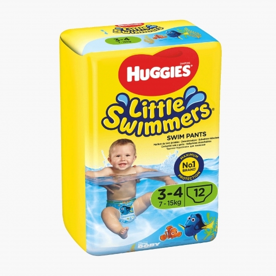 Scutece chiloțel pentru apă Little Swimmers mărimea 3-4, 7-15kg, 12 buc