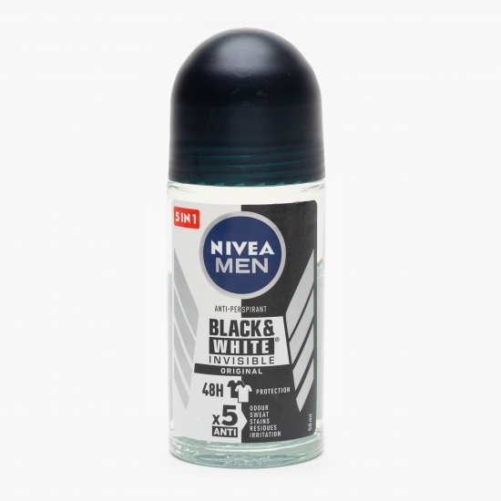 Deodorant antiperspirant roll-on Men Black&White Invisible Original 50ml