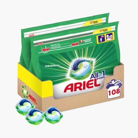 Detergent de rufe capsule All in One Pods Mountain Spring, 108 spălări