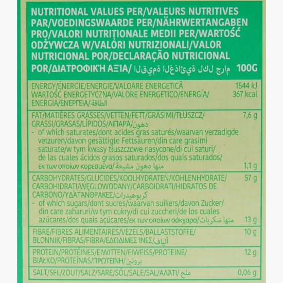 Porridge fulgi de ovăz eco cu goji și chia, fără zahăr adăugat, 400g