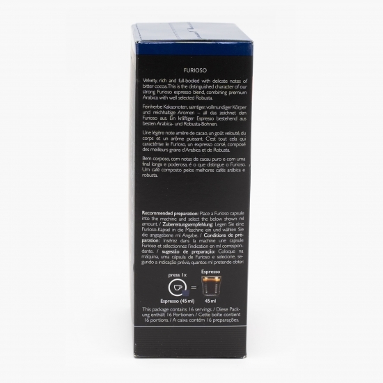 Capsule cafea Furioso Espresso 16 băuturi 124g
