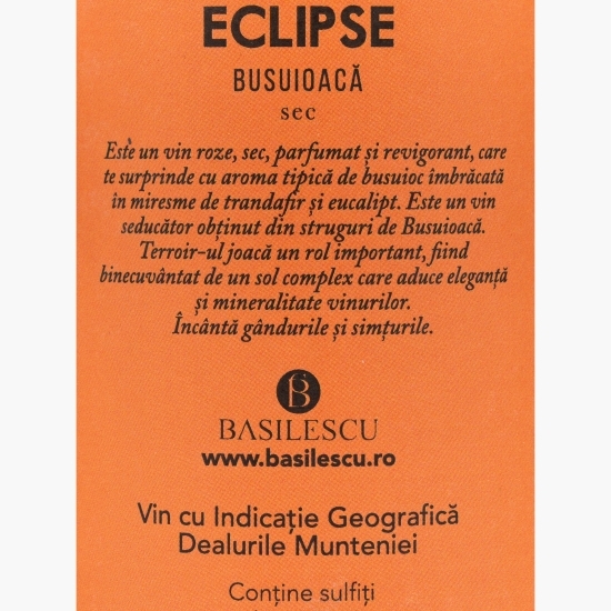 Vin rose sec Busuioacă Eclipse, 13.1%, 0.75l