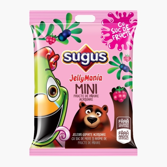 Jeleuri gumate acrișoare cu aromă de fructe de pădure 30g