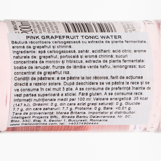 Băutură carbogazoasă Pink grepfrut Tonic Water 0.2l