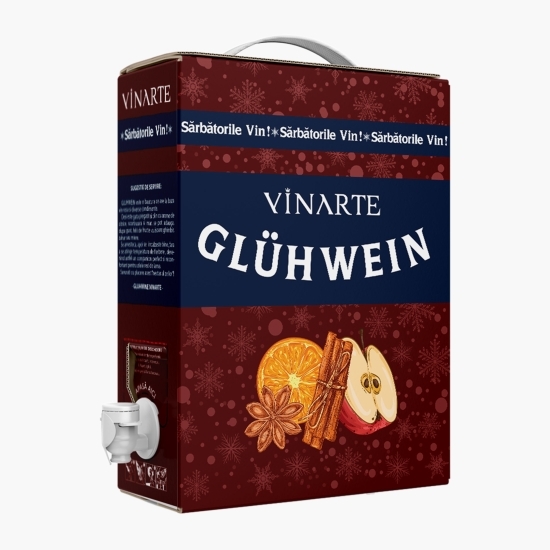 Vin roșu dulce Gluhwein pentru fiert, 12.5%, 3l