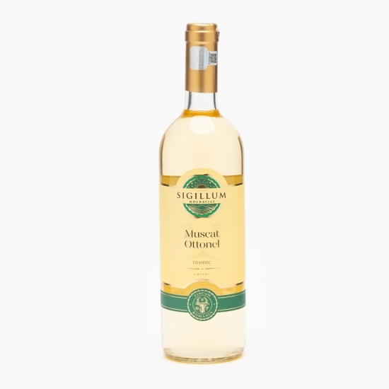 Vin alb demisec Muscat Ottonel, 12.5%, 0.75l
